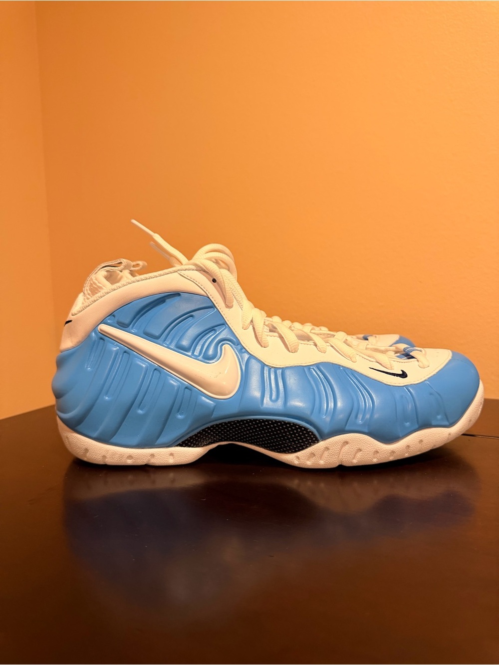 Nike Air Foamposite Pro White UNC Blue Sneakers, Multiple Sizes